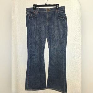 Levi Strauss Signature Low Slim Flare Jeans Size 17M Juniors Distressed Western